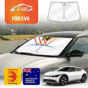Car Windshield Sun Shade for Kia EV6 21+ Blocks UV Rays Wind Screen Sun Visor - Picture 1 of 7