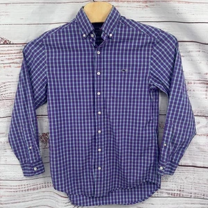 Vineyard Vines Herren Tucker Hemd Small lila kariert Button Down Langarm - Bild 1 von 7