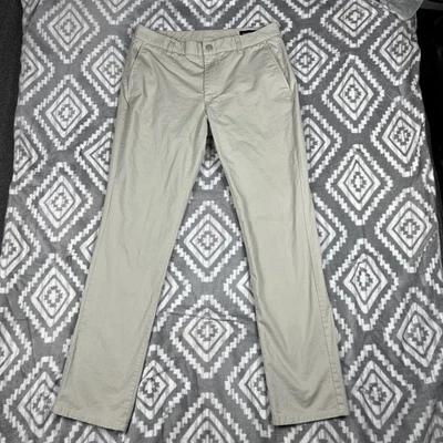 Panelas masculinas Bonobos ajuste sob medida 34x34 (32") cáqui bronzeado frente plana chino 5 bolsos - Imagem 1 de 4