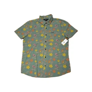 RVCA - Button Down Casual Shirt - Mens Small - Green - Floral - 69$ MSRP - Picture 1 of 4