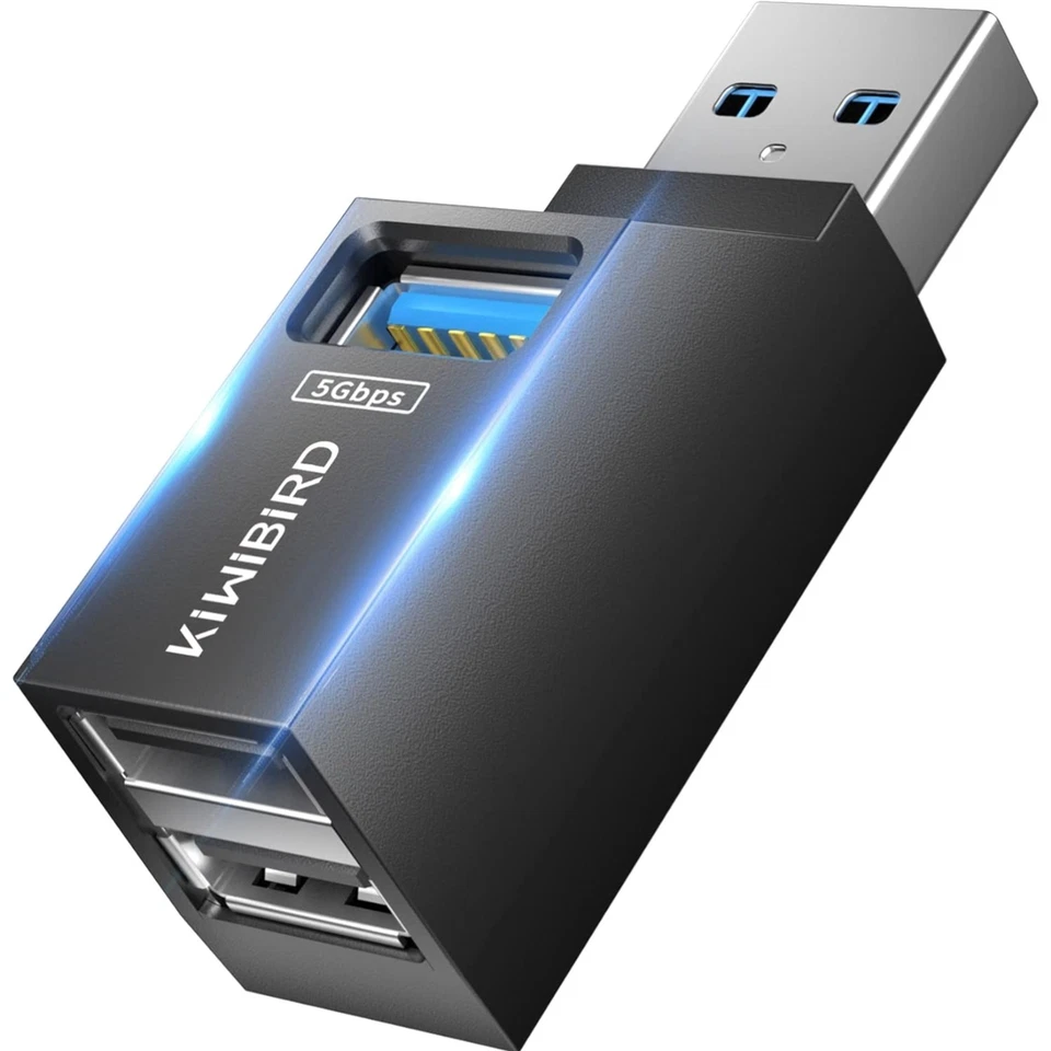 Mini USB Hub Mehrfach USB-Anschlüsse Kabeladapter 3 Port USB 3.0 2.0 - Bild 1 von 1