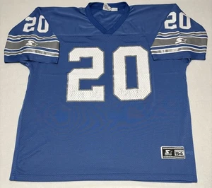 Detroit Lions Vintage Barry Sanders #21 Starter Football Jersey Size 54 XXL - Picture 1 of 9