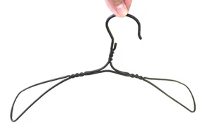 ANTIQUE WIRE METAL CLOTHES HANGER TWISTED VICTORIAN ART DECO 14 3/4" LONG - Picture 1 of 2