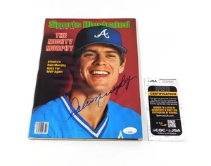 Revista Sports Illustrated firmada por Dale Murphy 7-4-83 Braves JSA automática - Imagen 1 de 3