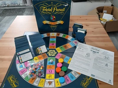 GENUINE PARKER BROTHERS HORN ABBOT 1995 TRIVIAL PURSUIT GENUS EDITION BOARD GAME - Image 1 of 4