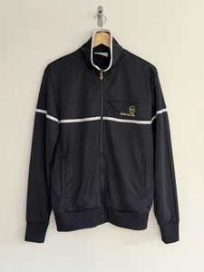 Sergio Tacchini Zipper Trainingsanzug Top Jacke Freizeit klassisch dunkelblau XL - Bild 1 von 14