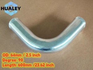 64mm 2.5"inch 90 Degree Aluminum Pipe Tube Tubing Intercooler Elbow L=600mm - Picture 1 of 4