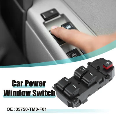 35750-TM0-F01 Left Driver Side Power Window Switch for Honda City Fit 2009-2011 - Image 1 of 4