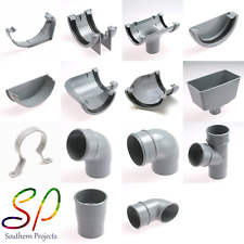Grey Half Round Gutter Fittings and Downpipe Fittings uPVC