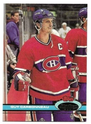 GUY CARBONNEAU 1991-92 STADIUM CLUB CARD NEAR MINT CONDITION - Image 1 of 2