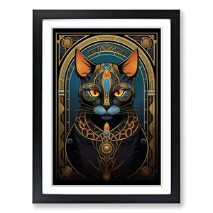 Cuadro póster impresión arte pared lienzo enmarcado gato egipcio nuevo, decoración del hogar - Imagen 1 de 8