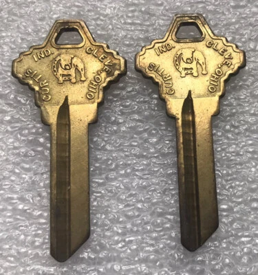 Curtis SC4 llaves en blanco SC-4 VINTAGE llave Bulldog logotipo conjunto de 2 [T] Foto 1 de 2