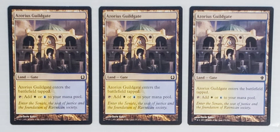 3 x Azorius Guildgate Magic The Gathering NM Various Sets MTG  - Image 1 of 1
