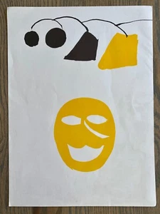 ALEXANDER CALDER Yellow Happy Smiley Face Vintage 1970s Original Lithograph DLM - Picture 1 of 5