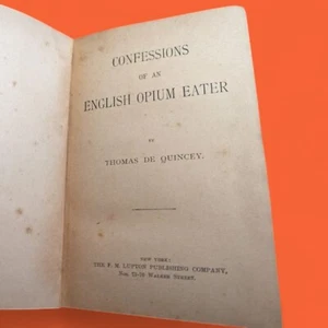 CONFESSIONS OF AN ENGLISH OPIUM EATER c 1860 Thomas de Quincey 3rd Ed narcotics - Picture 1 of 19