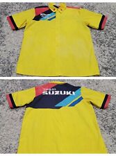 VTG Team Suzuki Joey Rose Men L Racing Embroidered Mechanic Button Shirt Jersey