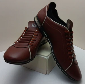 BF Jingpin XiuXian Mens Size 8.5 Classic Style Brown Casual Lace Up Shoes - Picture 1 of 17