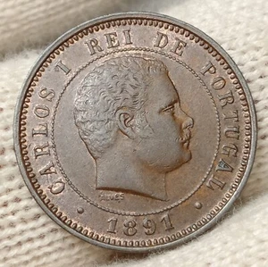 Portugal 5 Réis 1901 D. Carlos I UNC - Picture 1 of 2