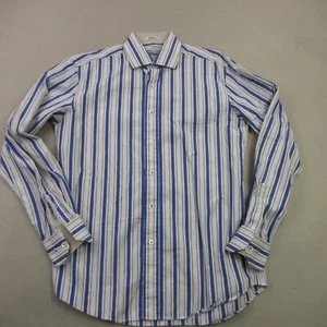Bugatchi Shirt Mens Medium Stripes Long Sleeve Shaped Fit Lightweight Button Up - Picture 1 of 12