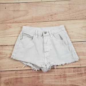 Brandy Melville Shorts Womens Small White Outdoor Denim Cut Off John Galt Ladies - Picture 1 of 10