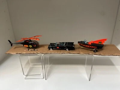 1976 Corgi 40  batmobile & Batboat trailer & Batcopter Gift set Excellent 267 - Image 1 of 4