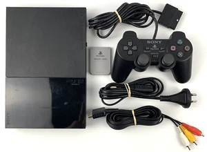 Sony PlayStation 2 Slim SCPH-90002 with Controller, Memory Card and Cables - Picture 1 of 18