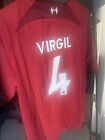 Virgil Van Dijk #4 Liverpool FC 2021/22 Soccer Home Jersey Size Small