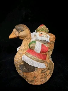 G Debrekht  "Santa on Goose" Money Bank 302/600 Limited Edition Magic Traveler  - Picture 1 of 15