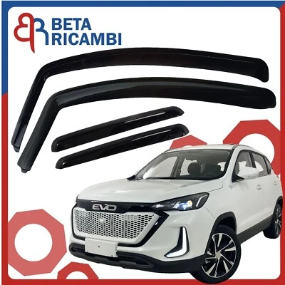 FARAD Deflettori Aria Per Evo 5 Dal 2023 Antipioggia Antivento Fumè Ant Pos 4PZ