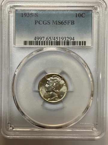 1935 S MERCURY DIME 10C PCGS MS65FB 45193294 Cover