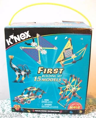 KNEX FIRST BUILDING SET Vintage At Home STEM Projects Learn + Fun 253pc SET EUC - Image 1 of 2
