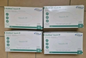 MaiMed 4 X 100 400 Einmalhandschuhe Handschuhe Latex Puderfrei Gr. M Neu Ovp * - Bild 1 von 1