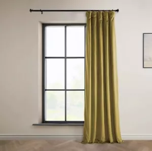 Heritage Plüsch Samt Vorhänge 50x96 Zoll lang Raum Verdunkelungsvorhänge - Bild 1 von 7