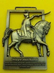 Josip Grof Jelačić Bužimski, Ban of Croatia, beautiful masive metal plaque - Picture 1 of 3