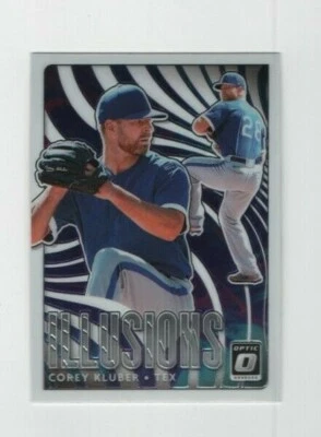2020 Donruss Optic Baseball ILLUSIONS COREY KLUBER TEXAS RANGERS #OI-9 - Image 1 of 3