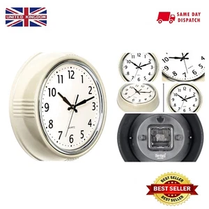 Stylish Cream Wall Clock - 9.5” Vintage Design, Non-Ticking, Quartz Mechanism - Picture 1 of 9