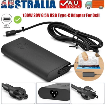 130W USB Type-C Laptop Charger AC Adapter For Dell XPS 15 17 Latitude 5300 Power - image 1 of 4