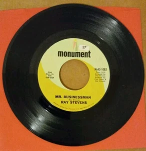 RAY STEVENS 45 RPM Vinyl "MR. BUSINESSMAN "/"FACE THE MUSIC ", Monument 1968. - Picture 1 of 2