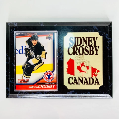 Sidney Crosby Canada: Pittsburgh Penguins Wall Plaque With Trading Card 7''x5'' Cover