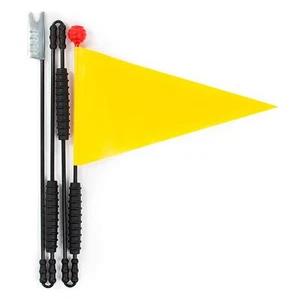Heavy-Duty Wimpel 4-teiliger Sicherheitswimpel Fahrradfahne 160 cm Gelb - Bild 1 von 3