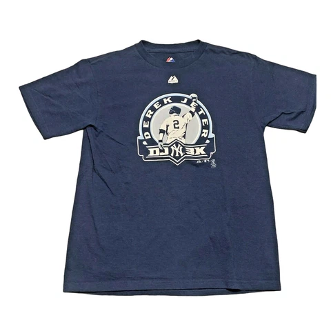 Derek Jeter Legend Shirt Youth Large Blue MLB Graphic Logo 3921* Cover