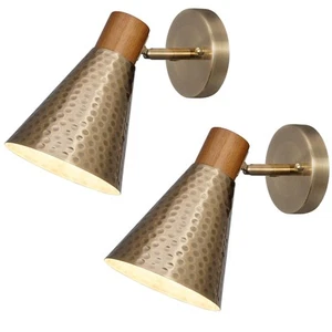 DSMJFU Gold Wall Sconces set of Two, Vintage Rotateable Wall Light set of 2, ... - Picture 1 of 7