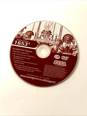 Total War Rome 1653A Sega White Label PC CD-ROM 2004 Disc Only - Image 1 of 2