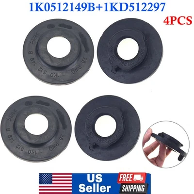 4x Asiento de muelles helicoidales de suspensión inferior para VW + Buje de montaje de resorte superior trasero nuevo Foto 1 de 4