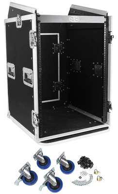 Estuche de vuelo Pro X TOV T-16MRSS 16U recto + 10U inclinado para DJ Rack con ruedas 3/8" Foto 1 de 4