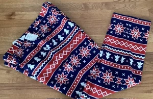 NUEVO CON ETIQUETAS Opuestos Navidad PANTALONES (solo pantalones) Talla 52 Fair Isle Copos de Nieve Árboles - Imagen 1 de 14
