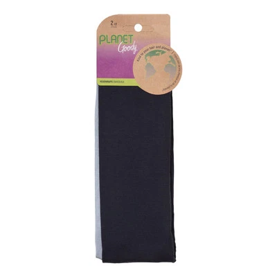 Goody Planet Goody 2 Count Bamboo Headwraps Black Grey Ouchless Hairband - Image 1 of 4