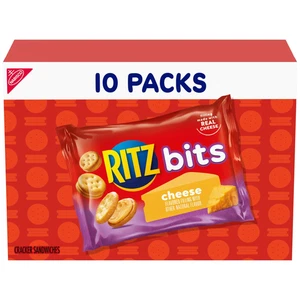RITZ Bits Cheese Sandwich Crackers – 10 Snack Packs | Lunchbox Cheese Snacks - Picture 1 of 12