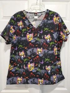 Blusa Médica Pesadilla Antes de Navidad Halloween Disney Camisa Enfermera Médica Grande - Imagen 1 de 9