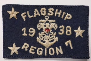NobleSpirit (DF) 1938 Boy Scouts BSA Sea Scouts Flagship Region 7 Patch 3 Stars - Picture 1 of 3